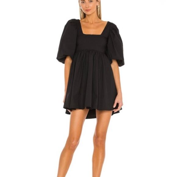 Lover + Friends Almar Black Puff Sleeve Mini Dress Size: XS - Picture 1 of 2